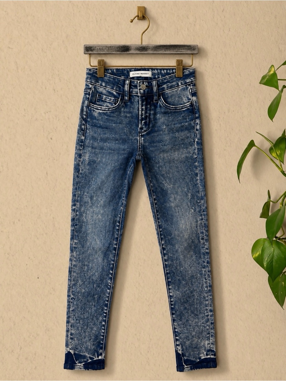 Flying Monkey Black Label Acid Wash Skinny Jeans Women’s Size 24 NWT